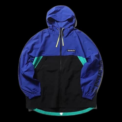 Timberland Splicing hooded Zipper Jacket Blue