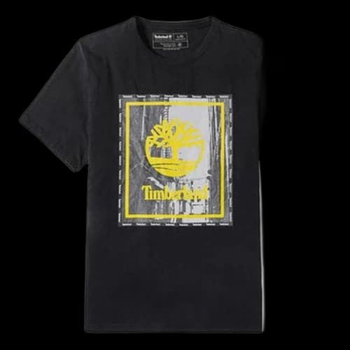 Timberland Printing Round Neck Short Sleeve Black