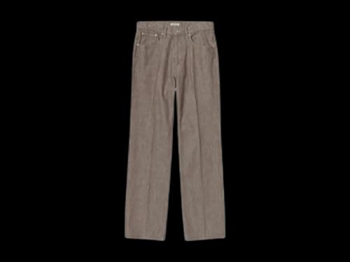 Auralee Hard Twist Brown Denim 5P Pants Mocha Brown