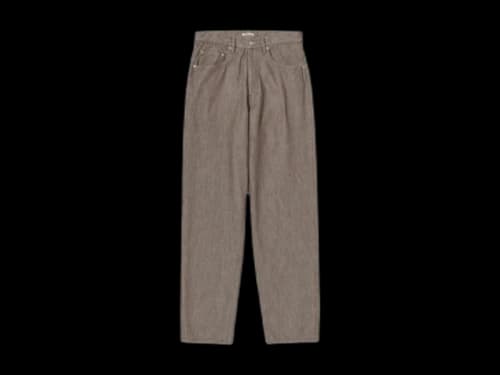 Auralee Hard Twist Denim Wide Pants Mocha Brown