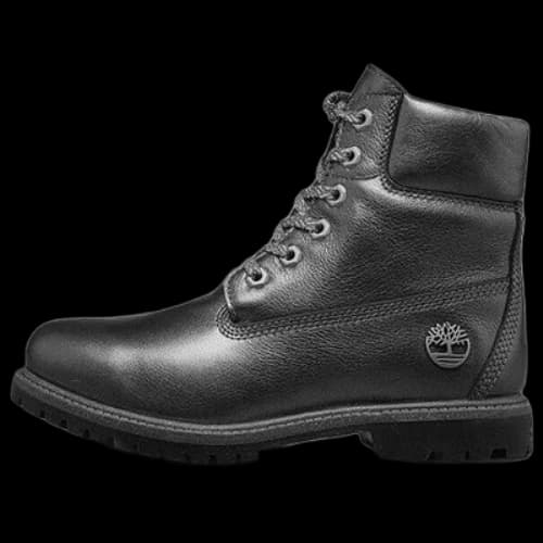 Timberland 6 Inch Heritage Premium Waterproof Pewter Leather Boots 'Black' (Women's)