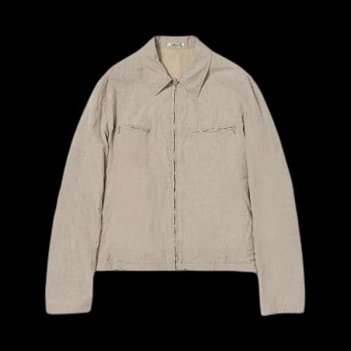 Auralee Wool Poplin Jacket 'Beige'