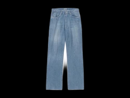 Auralee Selvedge Faded Light Denim Pants Light Indigo