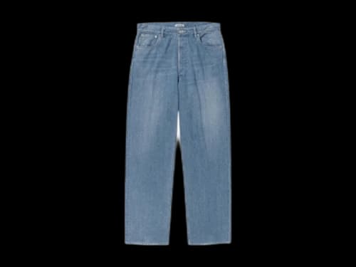 Auralee Selvedge Faded Light Denim Wide Pants Light Indigo