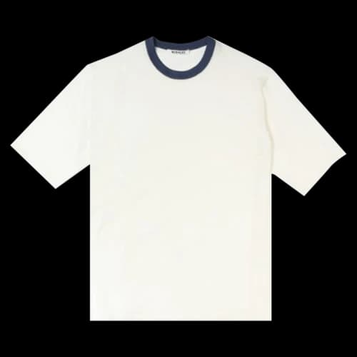 Auralee Hard Twist High Gauge Wool Silk Knit Tee 'Ivory'