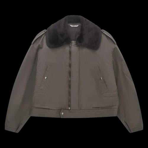 Auralee Washed Finx Cotton Gabardine Flight Blouson 'Deep Olive'