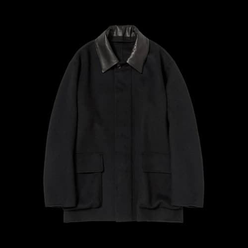Auralee Cashmere Melton Hand Sewn Blouson Jacket 'Black'