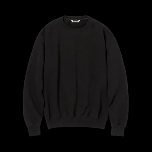 Auralee Smooth Soft BD Sweatshirt 'Black'