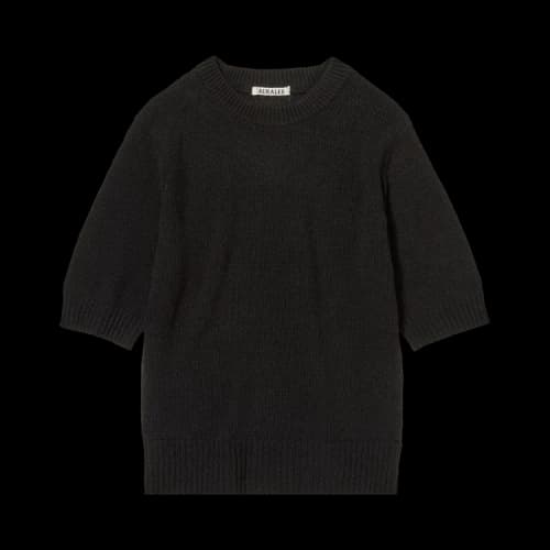 Auralee Summer Cashmere Knit Tee 'Black'