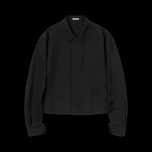 Auralee Wool Herringbone Blouson 'Black'