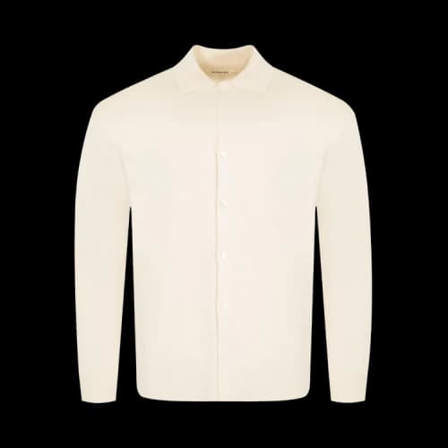 Auralee High Gauge Tussah Silk Knit Cardigan 'Ivory'