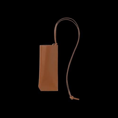 Auralee Leather Sunglasses Case 'Brown'