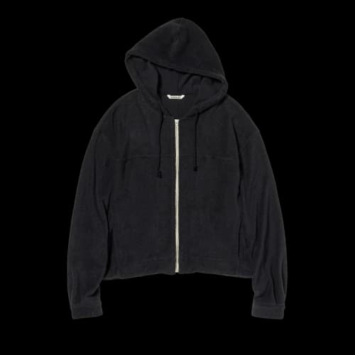 Auralee Cotton Nylon Pile Zip Parka 'Navy'