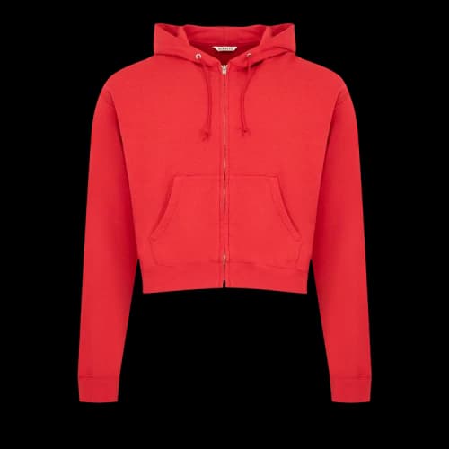 Auralee High Twist Light Sweat Zip Parka 'Red'