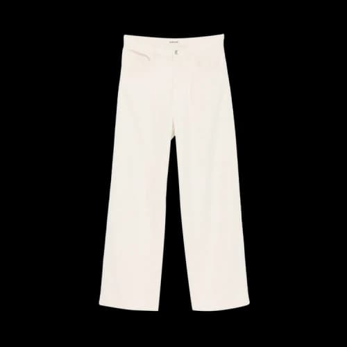 Auralee Silk Nep Denim 5p Wide Pants 'Ivory'