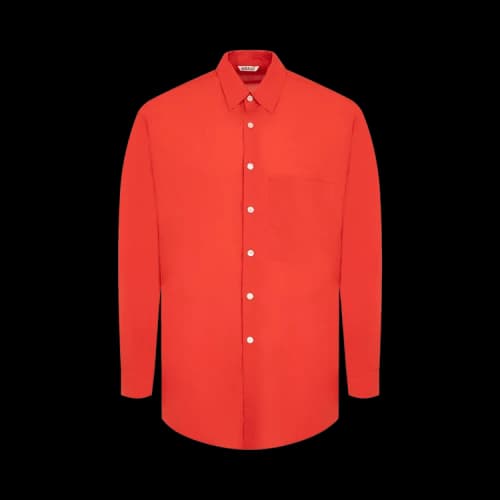 Auralee Super Fine Cotton Lawn Shirt 'Red'