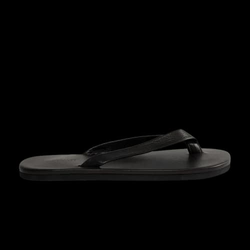 Auralee Soft Leather Flip-Flop 'Black'