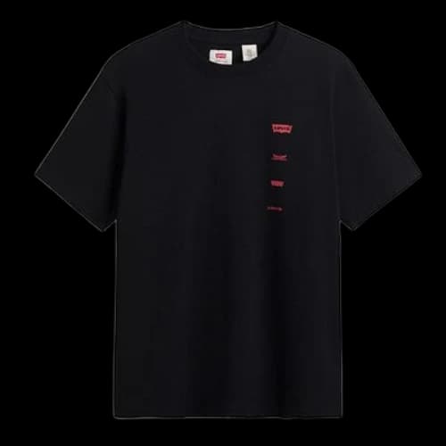 LEVI'S Levis Logo Alphabet Printing Loose Short Sleeve Black