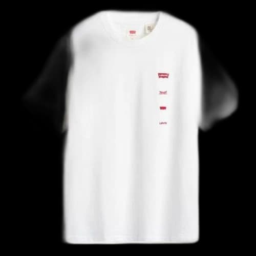 LEVI'S Levis Minimalistic Pure Cotton Round Neck Short Sleeve White