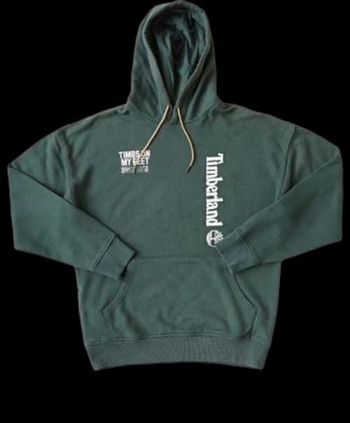 Timberland Logo and Back Words Hoodie 'Green'