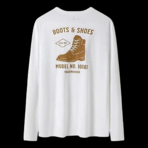 Timberland Shoe Logo Long Sleeves T-Shirt 'White Yellow'