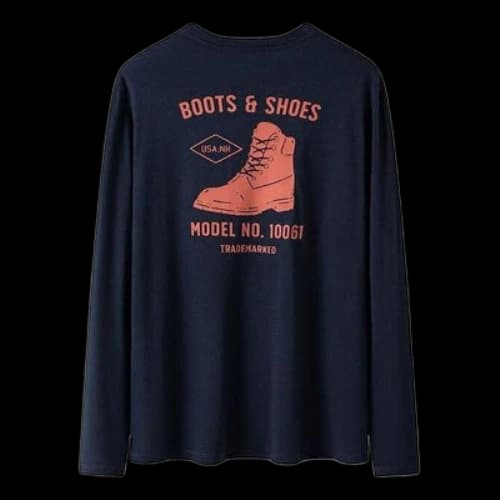 Timberland Shoe Logo Long Sleeves T-Shirt 'Navy Pink'