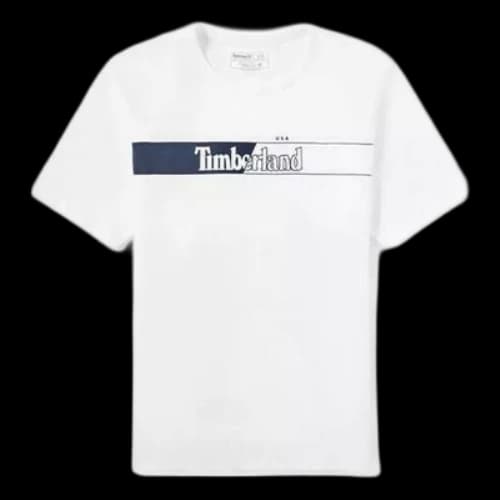 Timberland Logo Printing Short Sleeve White