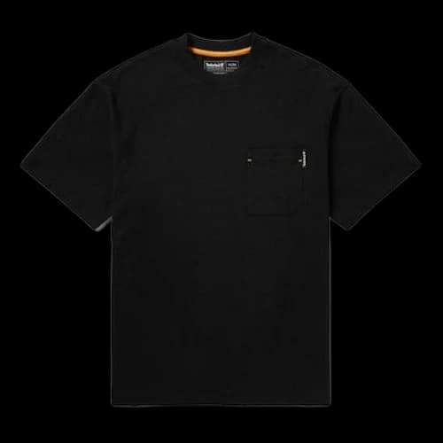 Timberland Yellow Pattern Cargo Round Neck Short Sleeve Black