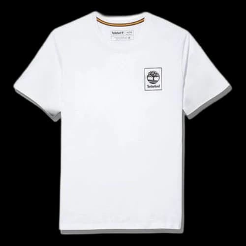 Timberland Back Pattern Printing Short Sleeve White