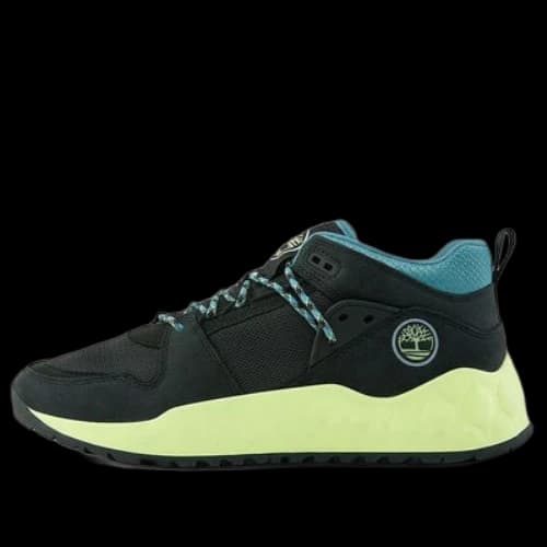 Timberland Solar Wave Mixed-Media Sneakers 'Black Nubuck with Lime'