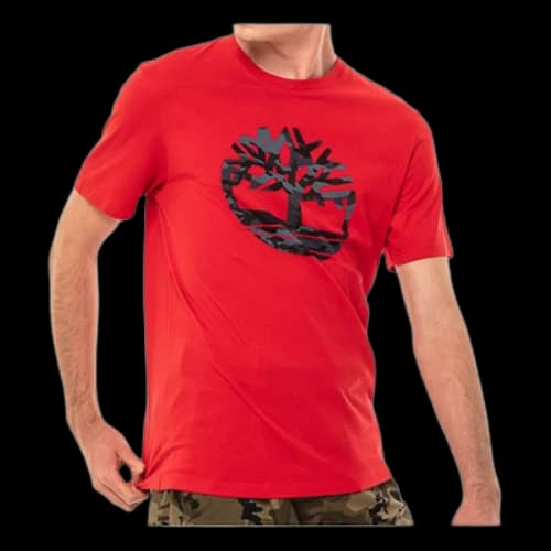 Timberland Printing Short Sleeve Red