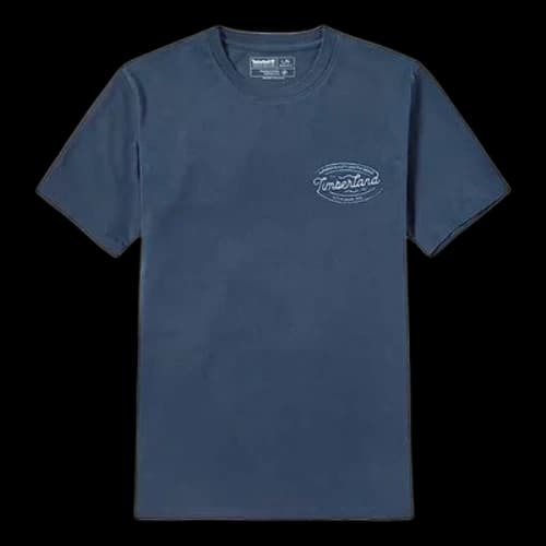 Timberland SS20 Round Neck Printing Short Sleeve Blue