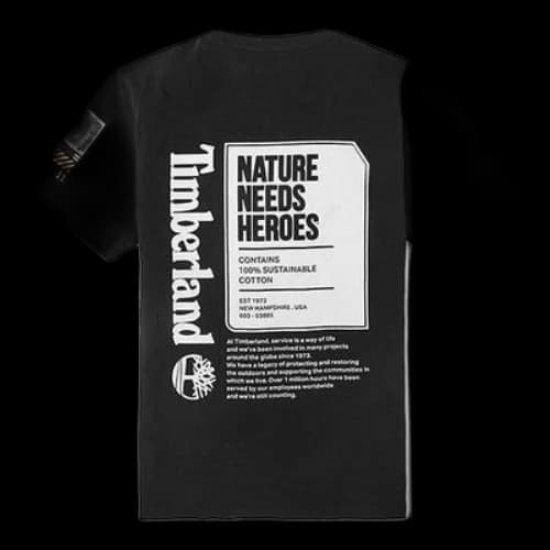 Timberland SS20 Earth Series Printing Short Sleeve Black