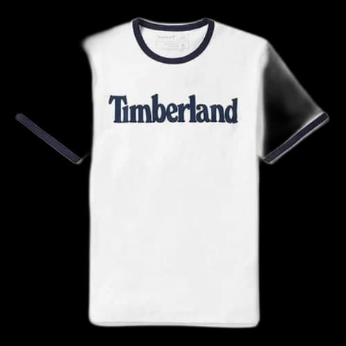 Timberland Casual Round Neck Printing Short Sleeve White