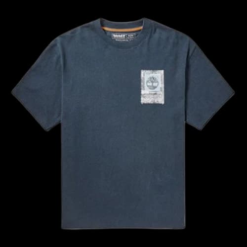 Timberland Printing Logo Round Neck Blue