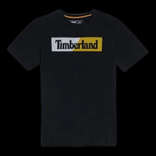 Timberland Casual Loose Round Neck Printing Short Sleeve Couple Style Black