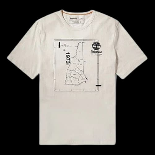 Timberland Pattern Printing Short Sleeve White