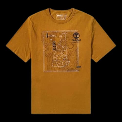 Timberland Map Pattern Printing Short Sleeve Small
