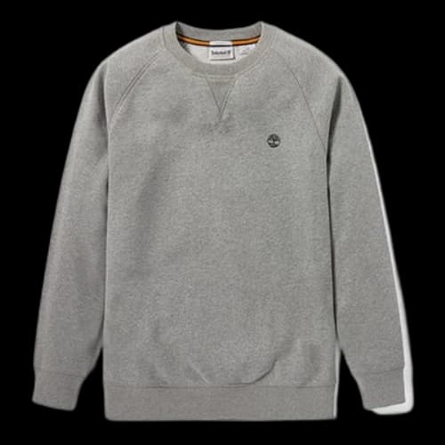 Timberland Embroidered Logo Round Neck Pullover Gray