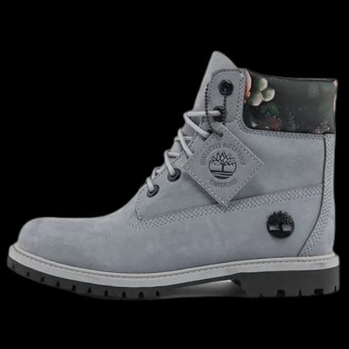 Timberland 6 Inch Heritage Waterproof Boot 'Medium Grey with Floral' (Women's)