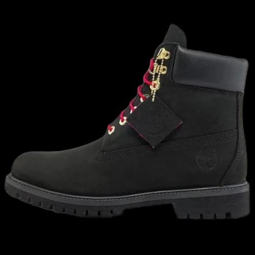 Timberland 6 Inch Waterproof Premium Boots 'Black Red'