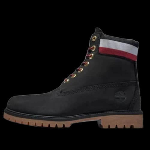 Timberland 6 Inch Heritage Cupsole Boot 'Black Nubuck with Red'