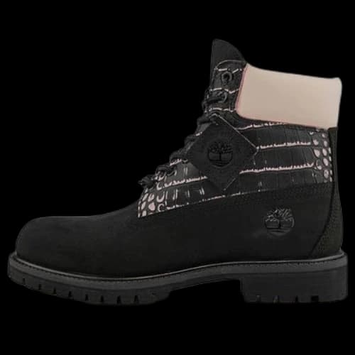 Timberland Premium Waterproof Wide Fit Boot 'Black Nubuck with Pink'