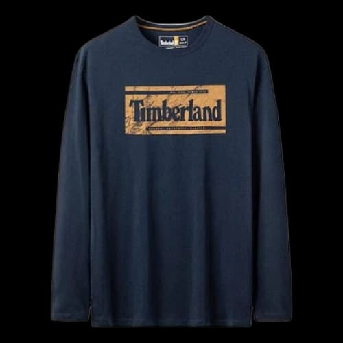 Timberland Brand Long Sleeve T-Shirt 'Navy'