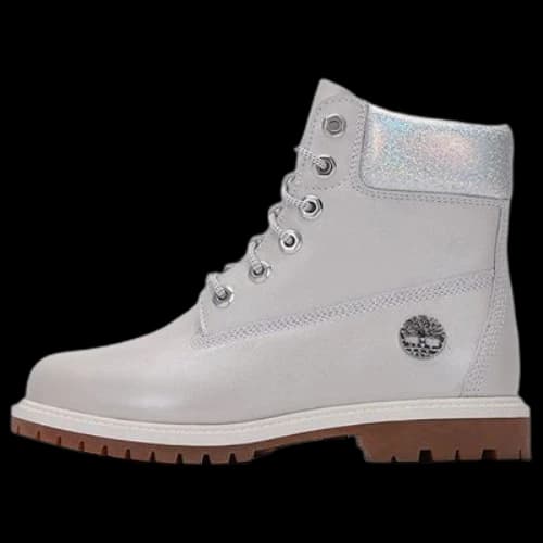 Timberland Heritage 6 Inch Waterproof Boots 'Light Grey Full Grain with Silver Collar' (Women's)