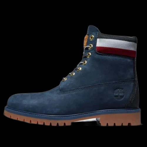 Timberland 6 Inch Heritage Cupsole Boots 'Navy Nubuck with Red'