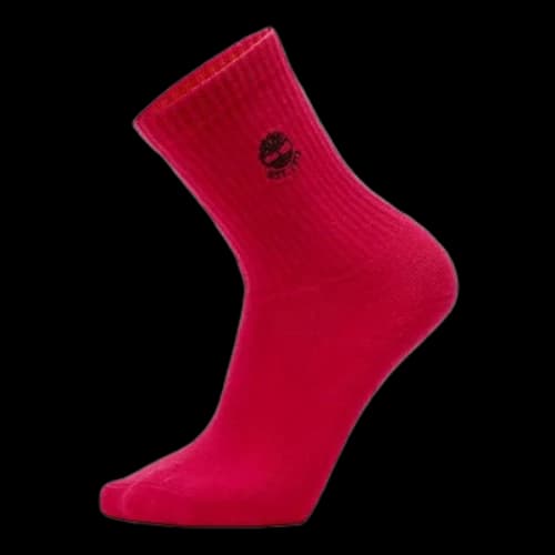 Timberland Logo Quarter Socks 'Fuchsia'