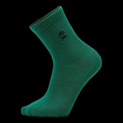 Timberland Logo Quarter Socks 'Green'
