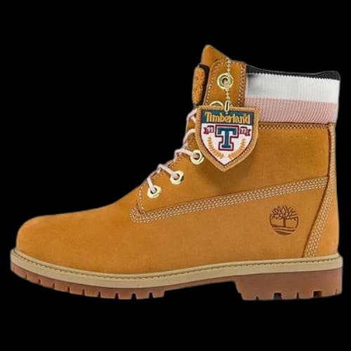 Timberland 6 Inch Heritage Premium Waterproof Boots 'Wheat Nubuck and Stripes' (Women's)