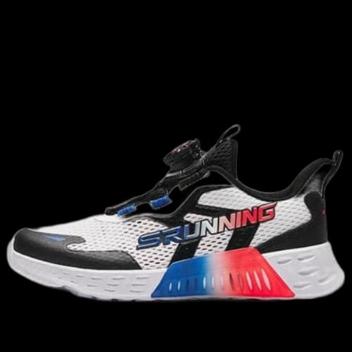 (GS) ANTA Running Series Sneakers 'White Black with Red Blue'